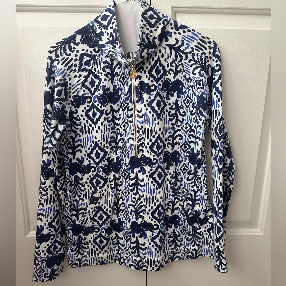 Lily Pulitzer light weight quarter zip jacket